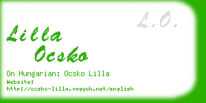 lilla ocsko business card
